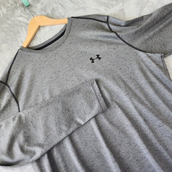Under Armour Shirt Mens 2XL Tech Waffle Loose Heat Gear Long Sleeve XXL - Picture 1 of 8